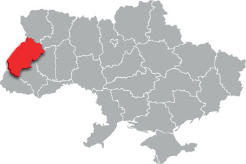 lviv map PROVINCE of UKRAINE 3d isometric map