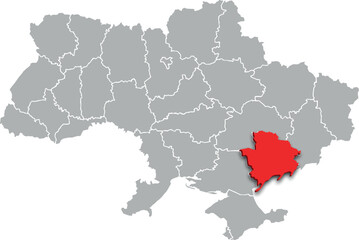 zaporizhia map PROVINCE of UKRAINE 3d isometric map