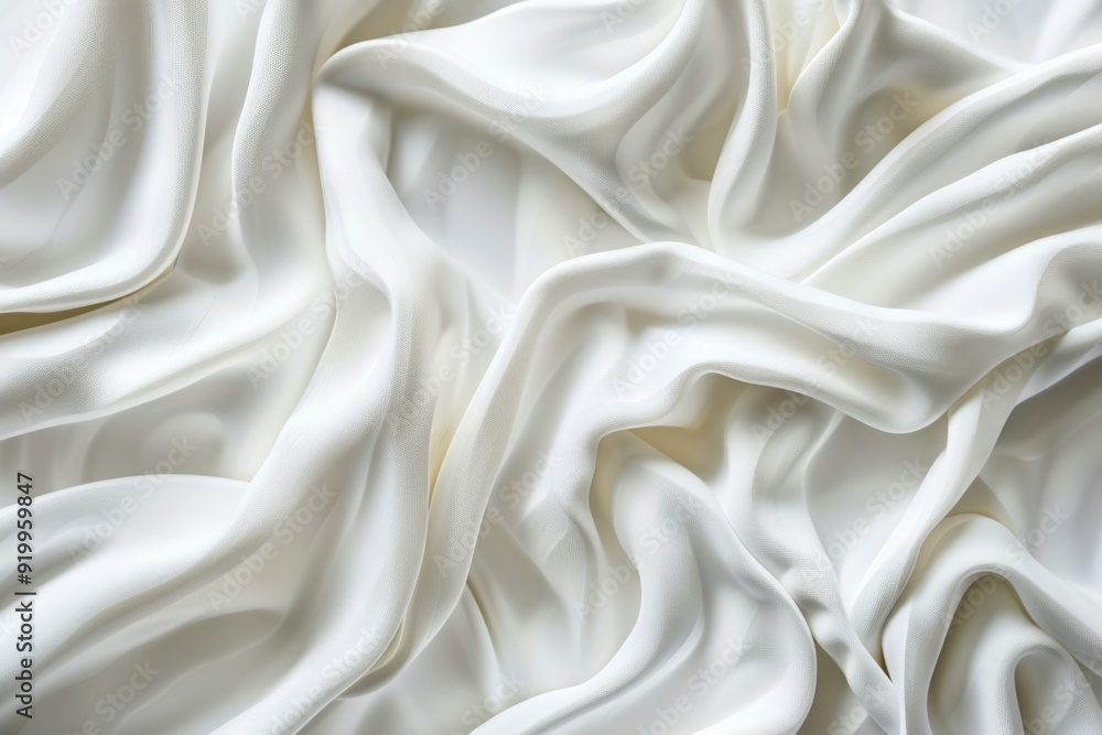 Poster High-quality image of pure white fabric, ideal for various design and editorial uses