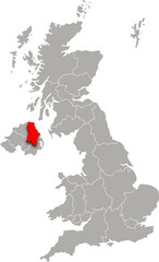antrim map ADMINISTRATIVE DIVISIONS of UNITED KINGDOM 3d isometric map