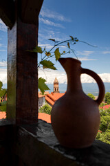 Sighnaghi Kakheti Georgia Alazani Valley. View of St. George's Church.