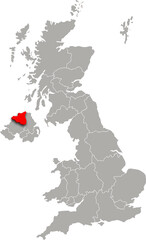 londonderry map ADMINISTRATIVE DIVISIONS of UNITED KINGDOM 3d isometric map