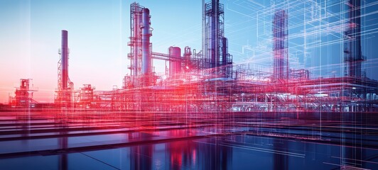 industrial site with visible steel infrastructure