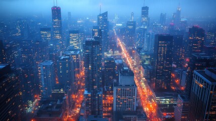 Fototapeta premium Cityscape at Dusk