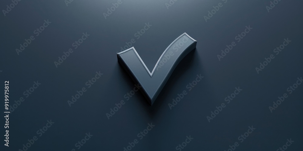 Aufkleber A v-shaped object rests on a dark surface, ideal for use in illustrations and designs