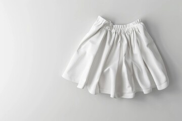 Fototapeta premium A white skirt hangs on a wall, waiting to be worn again