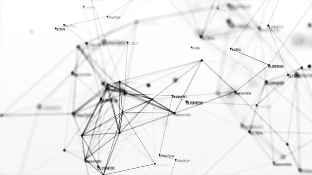 Business network concept loop background