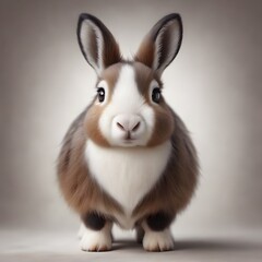 Fototapeta premium white rabbit on white