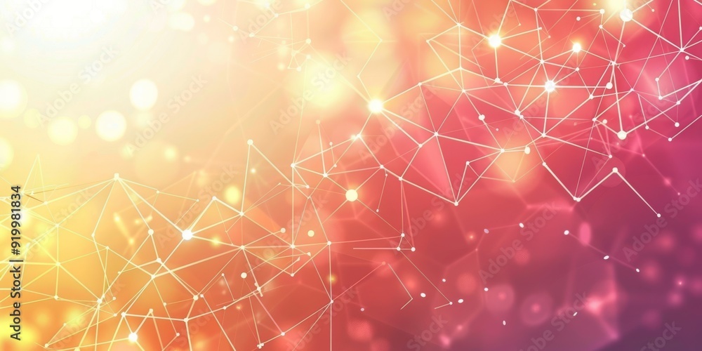 Poster a vibrant and captivating abstract background that features enchanting lights and intricate geometri