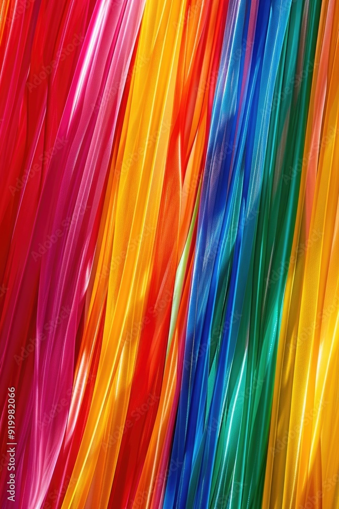 Poster a close-up view of vibrant colored feathers