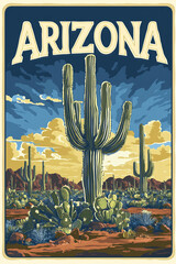 Arizona State Vintage Poster