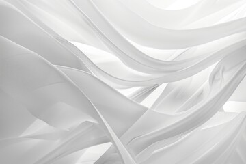Obraz premium A close-up shot of white fabric in a black and white photo