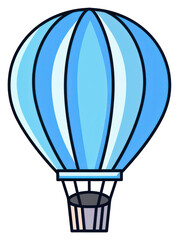 Naklejka premium PNG Colorful hot air balloon illustration
