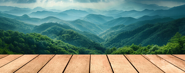 View of landscape with mountains suitable for wallpaper background