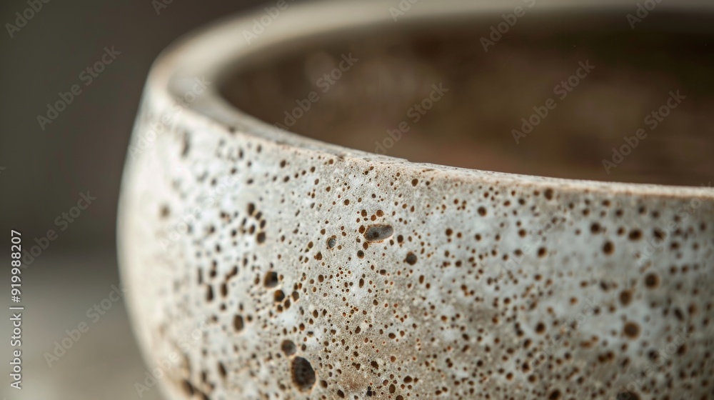 Poster the speckled earthy tones of this clay pot bring to mind the natural elements from which it was crea