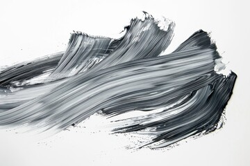 Fusion of brush strokes creating a captivating symphony in grey hues
