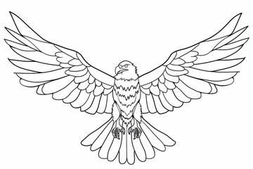 Majestic eagle silhouette symbolizing freedom soaring in the sky