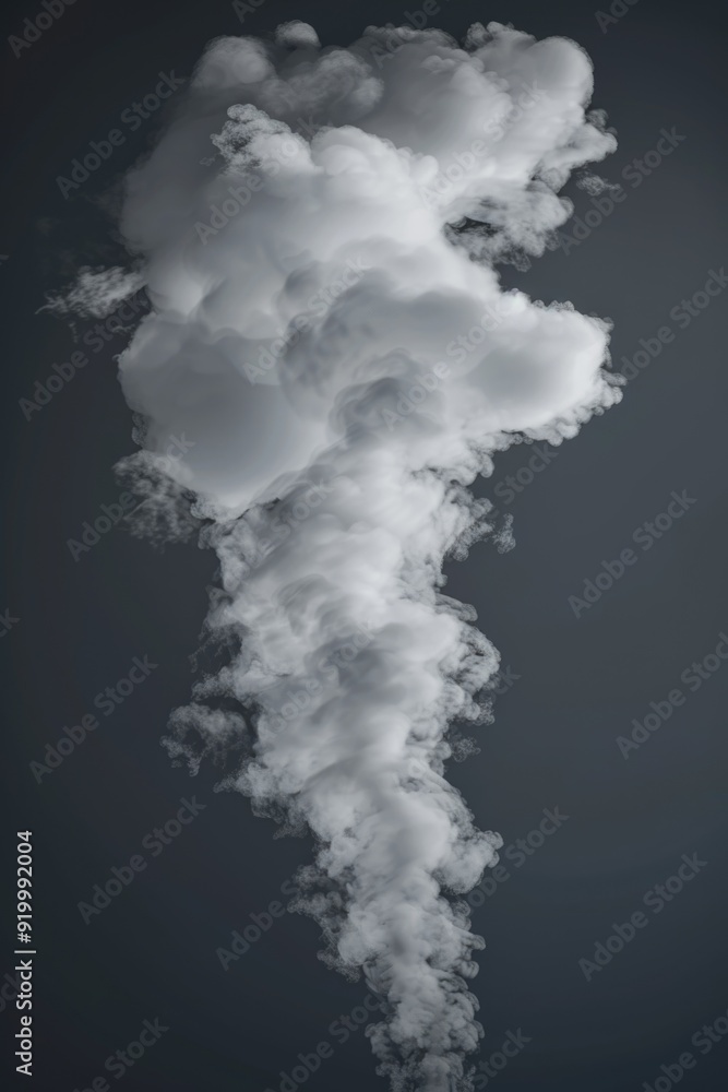 Sticker A cloudy smoke emerging from a chimney