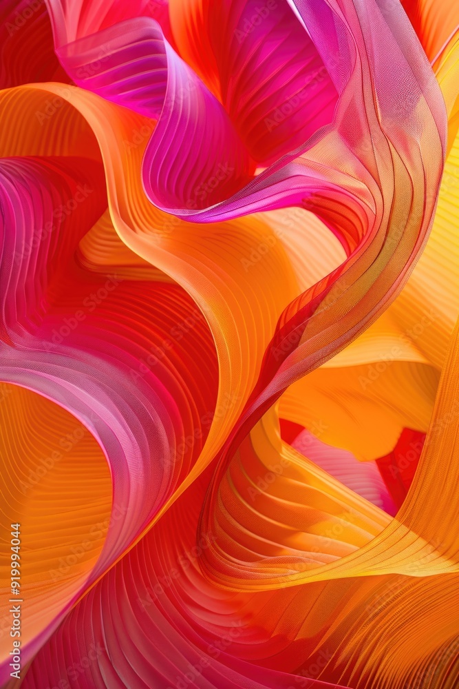 Poster A detailed view of vibrant textile with intricate patterns and colors