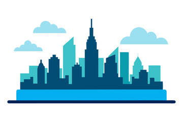 Stunning New York City Skyline Drawing Art Vector Illustration for Urban Enthusiasts