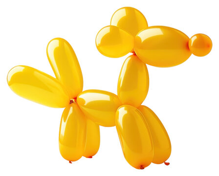 PNG Yellow balloon animal dog