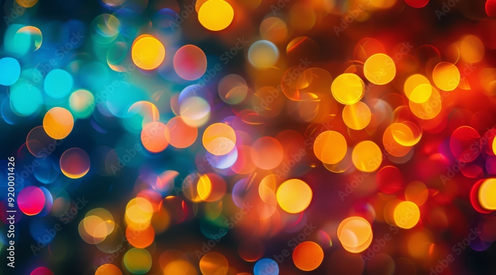Aufkleber a vibrant and captivating bokeh background showcasing a delightful mix of colorful lights in various