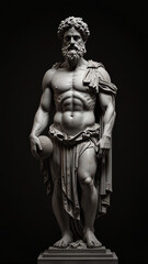 Obraz premium statue of a person on black background