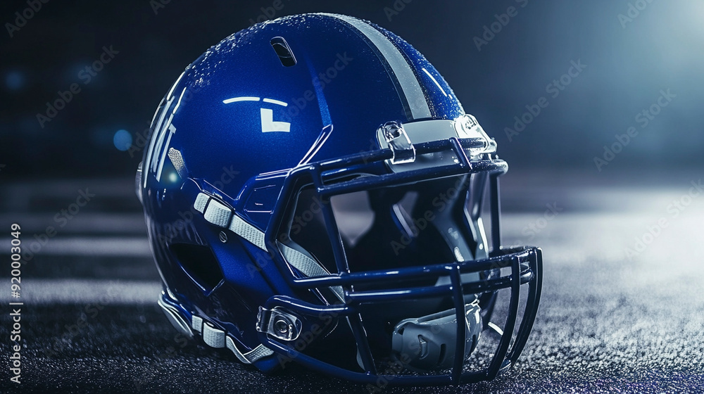 Wall mural blue football helmet