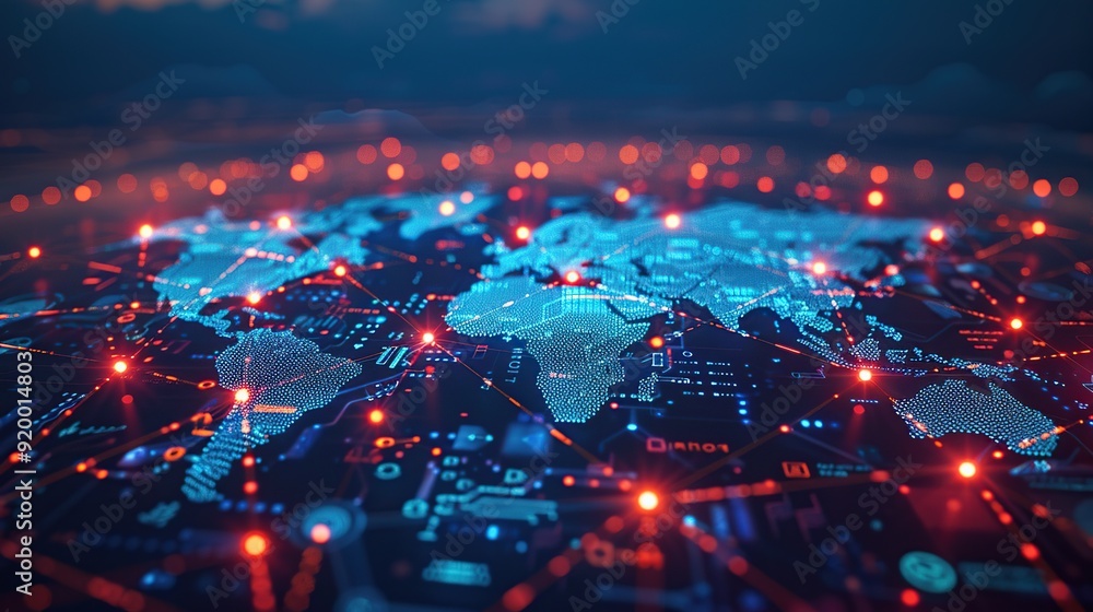 Poster global network connection