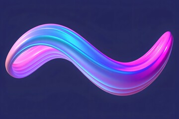 Flowing waves of iridescent neon colors pinks, blues, and purples cascading across the background