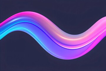 Flowing waves of iridescent neon colors pinks, blues, and purples cascading across the background