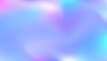 Fototapeta premium Holographic Gradient. Purple Soft Background. Iridescent Texture. Graphic Paper. Metal Vector. Hologram Texture. Fantasy Fluid. Neon Geometry Invitation. Pink Holographic Gradient