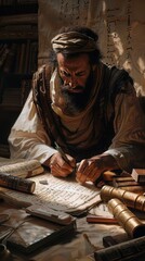 A Scholar Writing