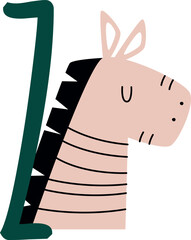 Z Letter Zebra Childish Alphabet
