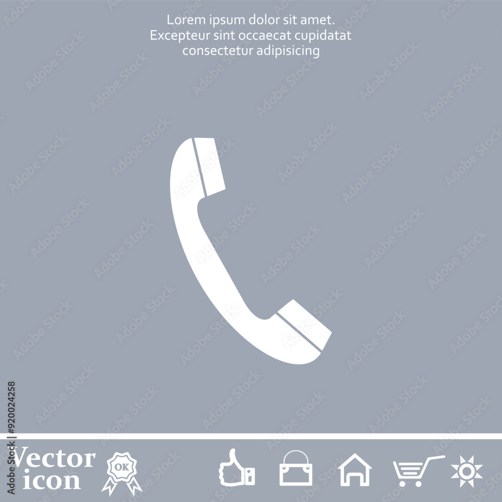 Poster vector icon of white color on a gray background