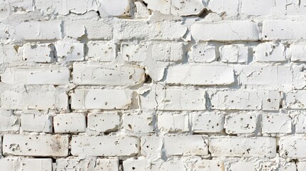 Fototapeta premium Cream and white brick wall texture for vintage home interior design.