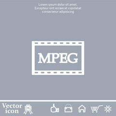 Obraz premium Vector icon of white color on a gray background