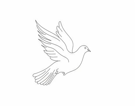 recommend clip art: Pigeon single outline modern design. Editable strokes. Continuous one line drawing representing the symbol of love and peace.