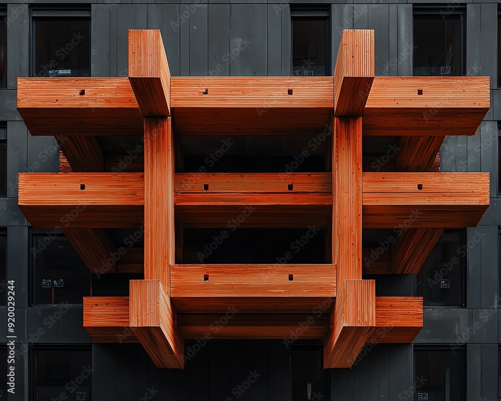 Poster Detailed view of a building s structural framework