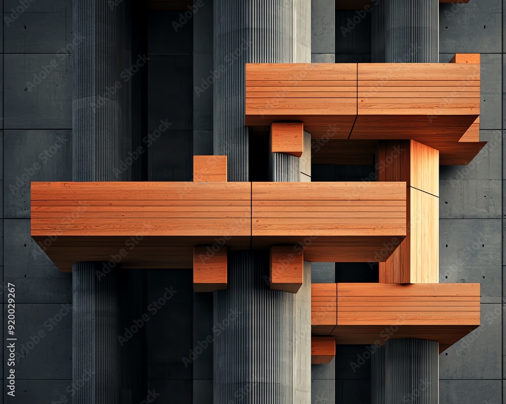 Poster detailed view of a building s structural framework