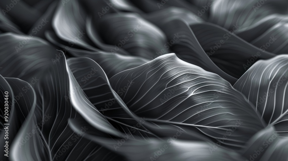 Aufkleber the smooth curved lines of these bionic leaf textures give the illusion of fluidity and movement.