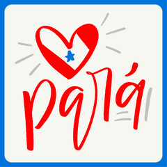 Pará Modern hand Lettering of brazilian city vector.