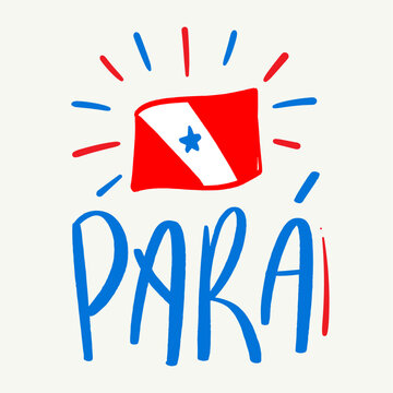 Par&aacute; Modern hand Lettering of brazilian city vector.