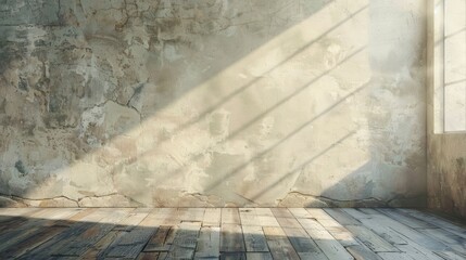 Creative design with empty room shadows and texture for advertising purposes
