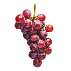 Fototapeta premium PNG Ripe red grapes hanging from a vine