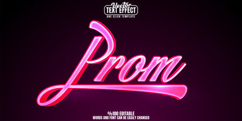 Pink editable text effect, customizable prom and dress 3d font style © LetsSmile