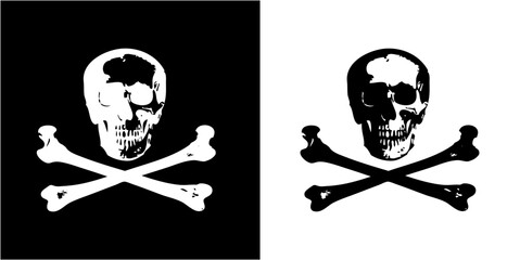 illustration of a skull and bones vector 