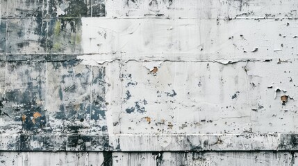 Texture of urban street poster in white
