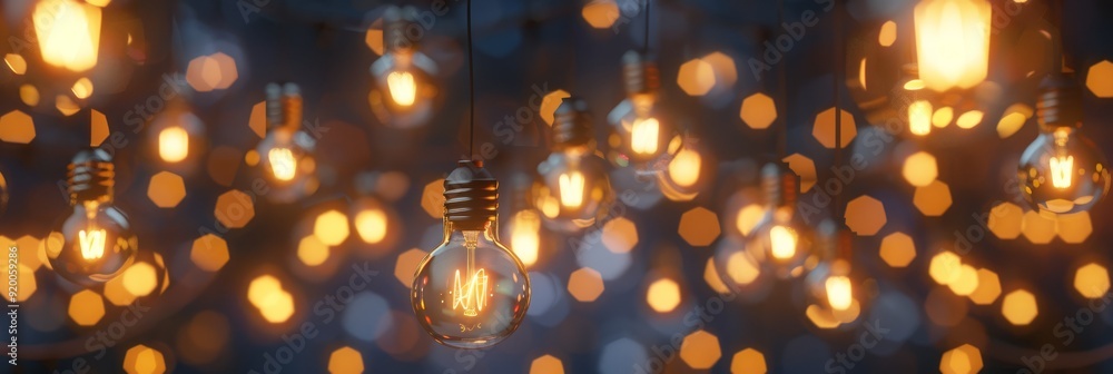 Aufkleber a captivating and enchanting display of hanging warm lights to create a beautifully inviting ambianc