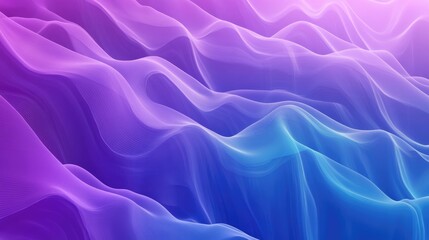 Obraz premium Gradient purple and blue background with abstract waves, suitable for dreamy and ethereal designs